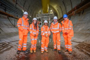 Apprentices in the Long Itchington Wood tunnel