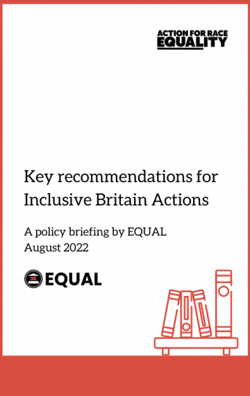 Key Recommendations for Inclusive Britain: a policy briefing by EQUAL