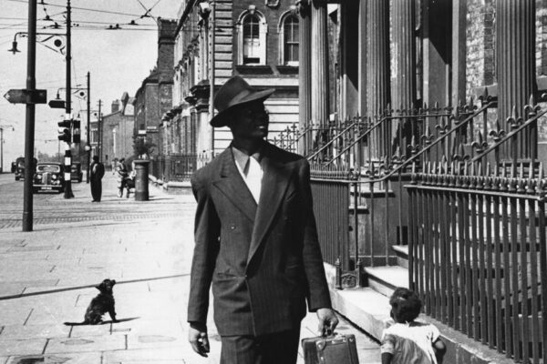 2nd July 1949: A West Indian immigrant looking for accommodation at Upper Parliament street, Liverpool.